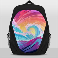 Waves Ocean Sea Tsunami Nautical Backpack Bag by uniart180623