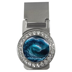 Tsunami Waves Ocean Sea Water Rough Seas Money Clips (cz)  by uniart180623