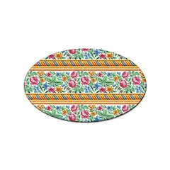 Flower Fabric Fabric Design Fabric Pattern Art Sticker Oval (100 Pack) by uniart180623