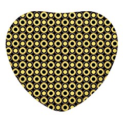  Mazipoodles Yellow Donuts Polka Dot Heart Glass Fridge Magnet (4 Pack) by Mazipoodles