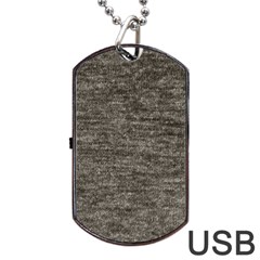 Gray Digital Fabric Vintage Dog Tag Usb Flash (two Sides) by ConteMonfrey