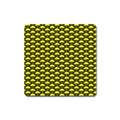 Under My Little Yellow Umbrella Square Magnet by ConteMonfrey