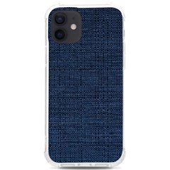 Digital Dark Blue Linen Iphone 12/12 Pro Tpu Uv Print Case by ConteMonfrey