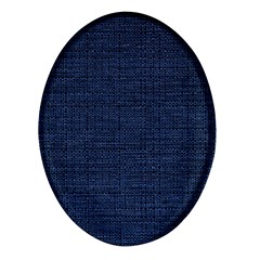 Digital Dark Blue Linen Oval Glass Fridge Magnet (4 Pack) by ConteMonfrey