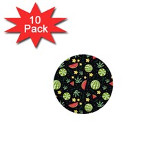 Watermelon Berries Patterns Pattern 1  Mini Buttons (10 Pack)  by uniart180623