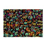 Cartoon Monster Pattern Abstract Background Crystal Sticker (A4) Front