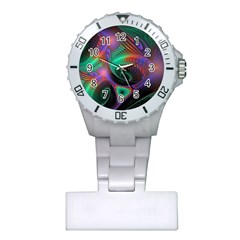 Circle Art 3d Artwork Graphics Vortex Colorful Digital Art Plastic Nurses Watch by uniart180623