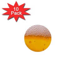 Beer Texture Liquid Bubbles 1  Mini Buttons (10 Pack)  by uniart180623