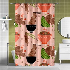 Doodle Yakisoba Seamless Pattern Background Cartoon Japanese Street Food Shower Curtain 48  X 72  (small)  by Grandong