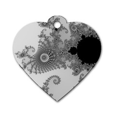 Apple Males Almond Bread Abstract Mathematics Dog Tag Heart (two Sides) by Simbadda