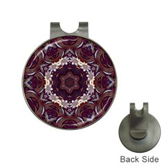 Rosette Kaleidoscope Mosaic Abstract Background Hat Clips With Golf Markers by Simbadda