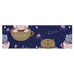 Cute Kittens Sleep Sweetly Mugs Banner And Sign 6  X 2  by Simbadda