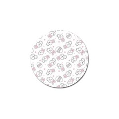 Cute Pattern With Easter Bunny Egg Golf Ball Marker (10 Pack) by Simbadda