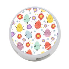 Easter Seamless Pattern With Cute Eggs Flowers 4-port Usb Hub (one Side) by Simbadda