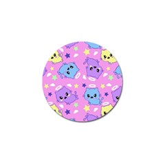 Seamless Pattern With Cute Kawaii Kittens Golf Ball Marker (10 Pack) by Simbadda