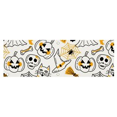 Funny Hand Drawn Halloween Pattern Banner And Sign 6  X 2  by Simbadda