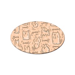 Cat Background Sticker (oval) by Simbadda