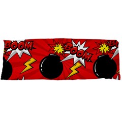 Pop Art Comic Pattern Bomb Boom Explosion Background Body Pillow Case Dakimakura (two Sides) by Simbadda