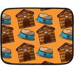 Pet House Bowl Food Seamless Pattern Fleece Blanket (mini) by Simbadda