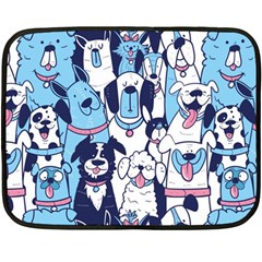 Dogs Seamless Pattern Fleece Blanket (mini) by Simbadda