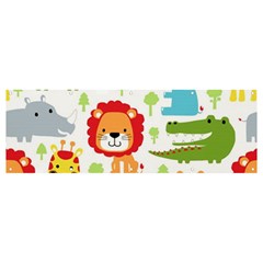 Seamless Pattern Vector With Animals Cartoon Banner And Sign 12  X 4  by Simbadda