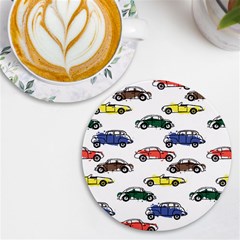 Cars Pattern Uv Print Round Tile Coaster by Simbadda