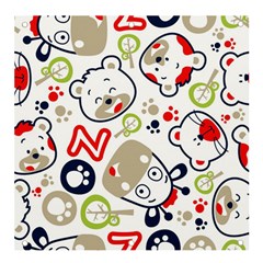 Animals Pattern Banner And Sign 4  X 4  by Simbadda