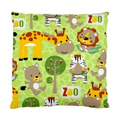 Funny Animals Cartoon Standard Cushion Case (two Sides) by Simbadda