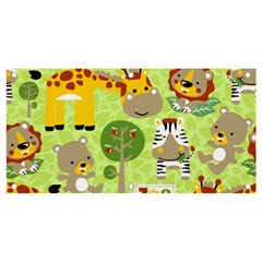 Funny Animals Cartoon Banner And Sign 4  X 2  by Simbadda