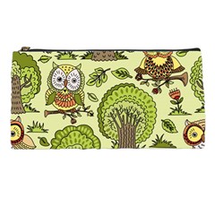 Seamless Pattern With Trees Owls Pencil Case by Simbadda