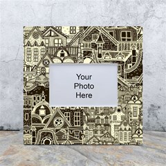 Four Hand Drawn City Patterns White Box Photo Frame 4  X 6  by Simbadda