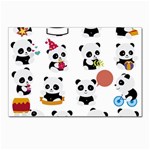 Playing Panda Cartoon Postcard 4 x 6  (Pkg of 10) Front