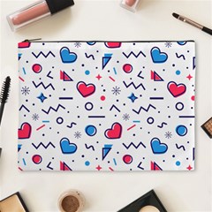 Hearts-seamless-pattern-memphis-style Cosmetic Bag (xl) by Simbadda