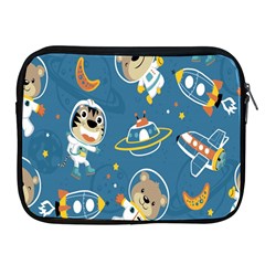 Seamless-pattern-funny-astronaut-outer-space-transportation Apple Ipad 2/3/4 Zipper Cases by Simbadda