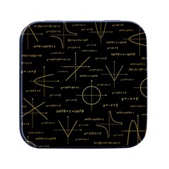 Abstract-math Pattern Square Metal Box (black) by Simbadda