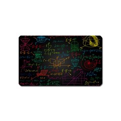 Mathematical-colorful-formulas-drawn-by-hand-black-chalkboard Magnet (name Card) by Simbadda