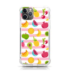 Tropical-fruits-berries-seamless-pattern Iphone 11 Pro 5 8 Inch Tpu Uv Print Case by Simbadda