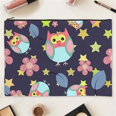 Owl-stars-pattern-background Cosmetic Bag (xxxl) by Simbadda