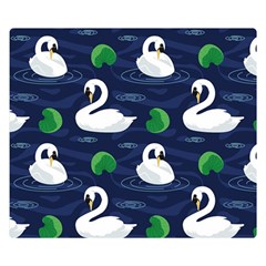 Swan-pattern-elegant-design Premium Plush Fleece Blanket (small) by Simbadda