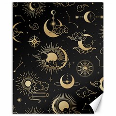 Asian Seamless Pattern With Clouds Moon Sun Stars Vector Collection Oriental Chinese Japanese Korean Canvas 11  X 14  by Grandong