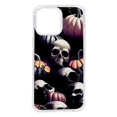 Halloween Party Skulls, Demonic Pumpkins Pattern Iphone 14 Pro Max Tpu Uv Print Case by Casemiro