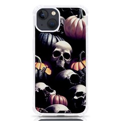 Halloween Party Skulls, Demonic Pumpkins Pattern Iphone 13 Tpu Uv Print Case by Casemiro