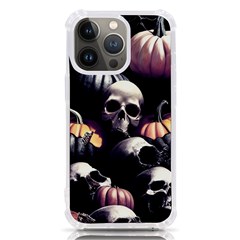 Halloween Party Skulls, Demonic Pumpkins Pattern Iphone 13 Pro Tpu Uv Print Case by Casemiro