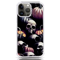 Halloween Party Skulls, Demonic Pumpkins Pattern Iphone 13 Pro Max Tpu Uv Print Case by Casemiro