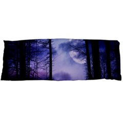 Moonlit A Forest At Night With A Full Moon Body Pillow Case Dakimakura (two Sides) by Proyonanggan