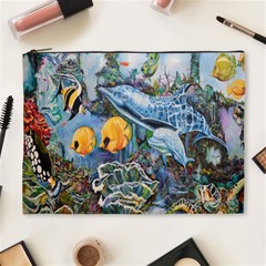 Colorful Aquatic Life Wall Mural Cosmetic Bag (xl) by Proyonanggan