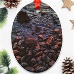 Twilight Treasures: Rocky Beachscape  Oval Ornament (Two Sides) Front