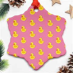 Rubber Duck Pattern Ornament (snowflake) by Valentinaart