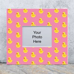 Rubber Duck Pattern White Wall Photo Frame 5  X 7  by Valentinaart