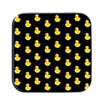 Rubber duck Square Metal Box (Black) Front